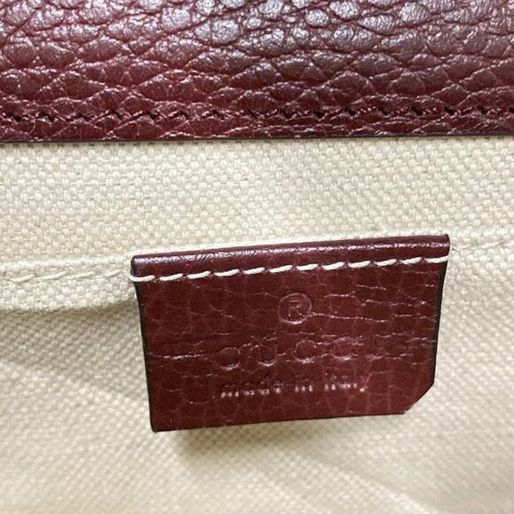 Auth GUCCI Dionysus/Bamboo 523367 Bordeaux Leather Handbag - Picture 14 of 15